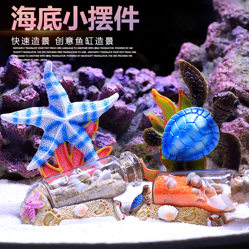Marine Aquarium Epoxy - Aquarium-Korallen-Dekoration Clownfisch Meerwassertank-Landschaftsgestaltung Ornamente Kleine Schildkröte